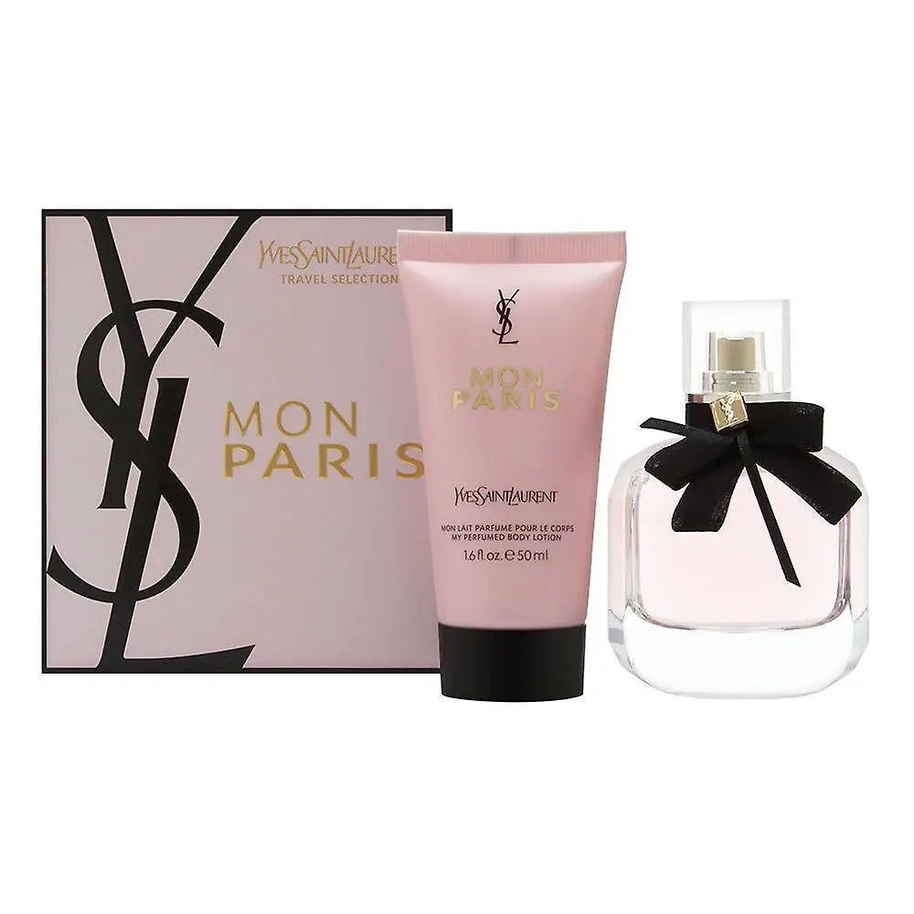 Ysl Mon Paris 2 Pcs Set: 1.6 Eau De Parfum Spray + 1.6 Body Lotion Yves Saint Laurent