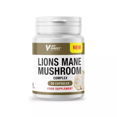 Vit Direct Lions Mane Mushroom 1500mg 30 Capsules - 1 Month Supply Vit Direct
