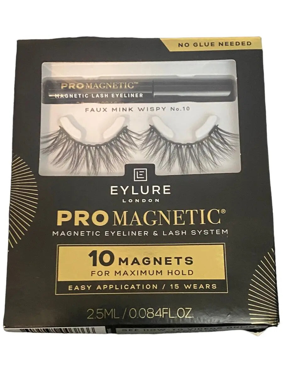 Eylure ProMagnetic Lashes Wispy No.10 - Long Lasting Reusable False Eyelashes Eylure