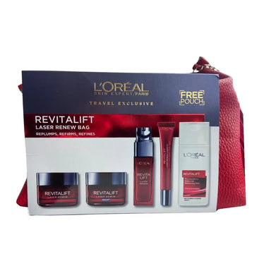L'Oreal Revitalift Laser Renew Bag Day, Serum, Eye, Night, Milk + Free Pouch L'Oreal