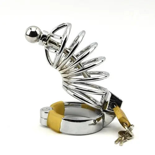 Impound Corkscrew Male Chastity Device with Penis Plug Impound