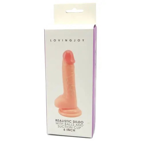 Loving Joy Realistic Dildo with Balls and Suction Cup 6 inch - The Beauty Store