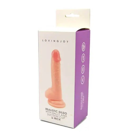 Loving Joy Realistic Dildo with Balls and Suction Cup 6 inch - The Beauty Store