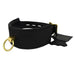 Bound Noir Nubuck Leather Collar with O Ring Bound