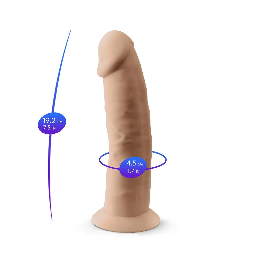 SilexD 7.5 inch Realistic Silicone Dual Density Dildo with Suction Cup SilexD