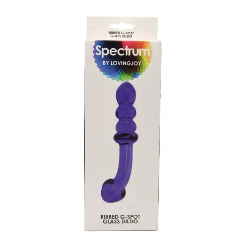 Spectrum Ribbed G-Spot Glass Dildo Spectrum