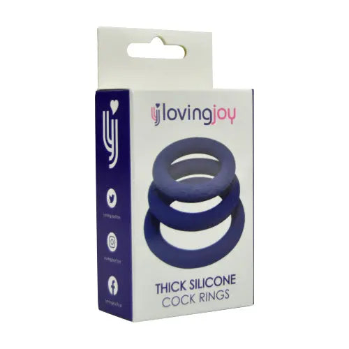 Loving Joy Thick Silicone Cock Rings 3 Pack Loving Joy