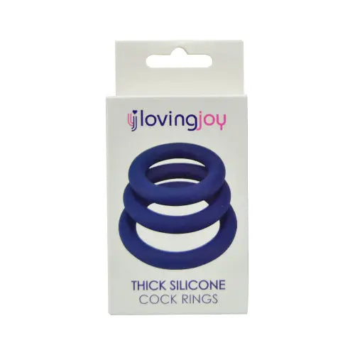 Loving Joy Thick Silicone Cock Rings 3 Pack Loving Joy