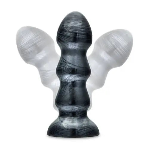 Jet Black Jack Large Ribbed Butt Plug 7 inches Blush Novelties