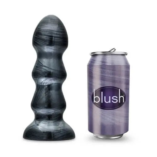 Jet Black Jack Large Ribbed Butt Plug 7 inches Blush Novelties