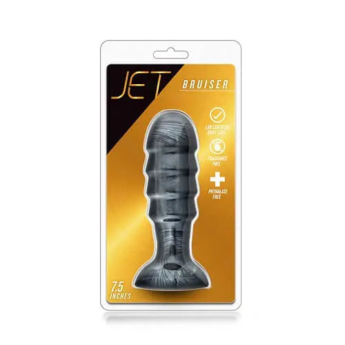 Jet Bruiser Large Ridged Butt Plug 7.5 Inches Blush Novelties