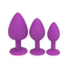 Loving Joy Jewelled Silicone Butt Plug Purple -Small Loving Joy