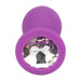 Loving Joy Jewelled Silicone Butt Plug Purple - Medium Loving Joy