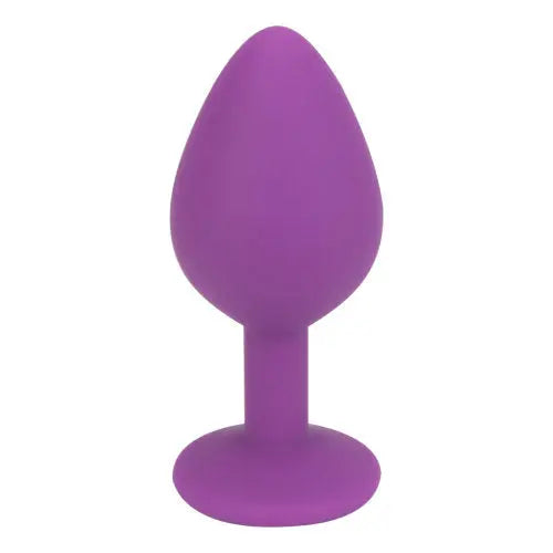 Loving Joy Jewelled Silicone Butt Plug Purple - Medium Loving Joy