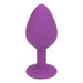 Loving Joy Jewelled Silicone Butt Plug Purple - Medium Loving Joy