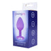 Loving Joy Jewelled Silicone Butt Plug Purple - Medium Loving Joy