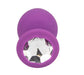 Loving Joy Jewelled Silicone Butt Plug Purple -Large Loving Joy