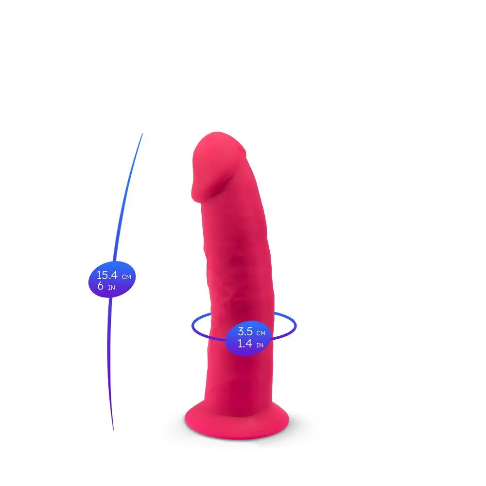 SilexD 6 inch Realistic Silicone Dual Density Dildo with Suction Cup Pink SilexD