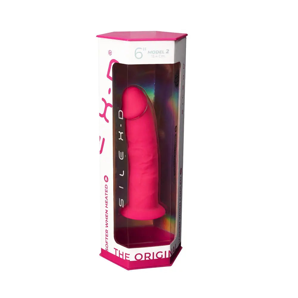 SilexD 7.5 inch Realistic Silicone Dual Density Dildo with Suction Cup Pink SilexD