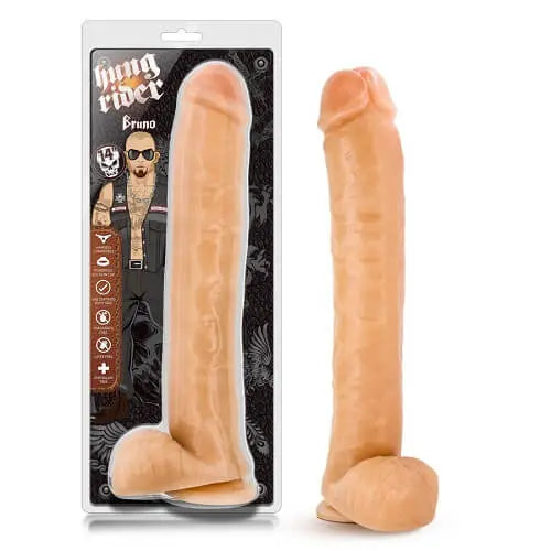 Hung Rider 14 Inch Large Realistic Dildo Blush Novelties