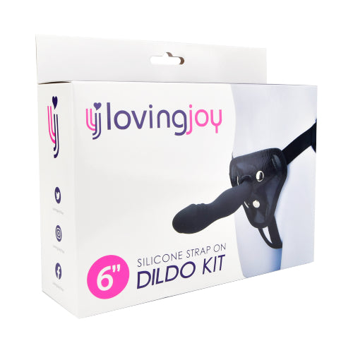 Loving Joy 6 Inch Silicone Strap On Dildo Kit Loving Joy