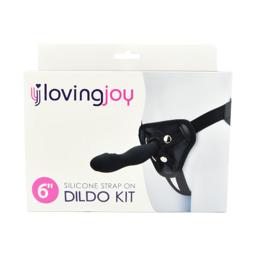 Loving Joy 6 Inch Silicone Strap On Dildo Kit Loving Joy