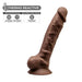 SilexD 9 inch Realistic Silicone Dual Density Dildo with Suction Cup with Balls Brown