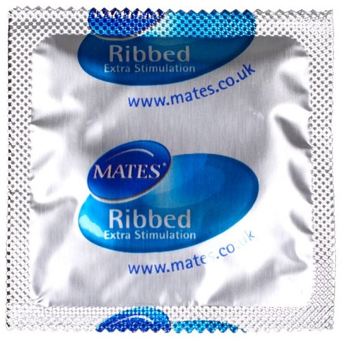 Mates Ribbed Condom BX144 Clinic Pack Mates