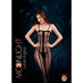 Moonlight Black Stripe Crotchless Bodystocking One Size Moonlight Lingerie