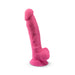 SilexD 7 inch Glow in the Dark Realistic Silicone Dual Density Dildo with Suction Cup and Balls Pink SilexD