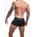 C4M Peekaboo Black Leatherette Mini Pants Small Cut 4 Men