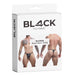 C4M Boost Black Leatherette G-String Large Cut 4 Men