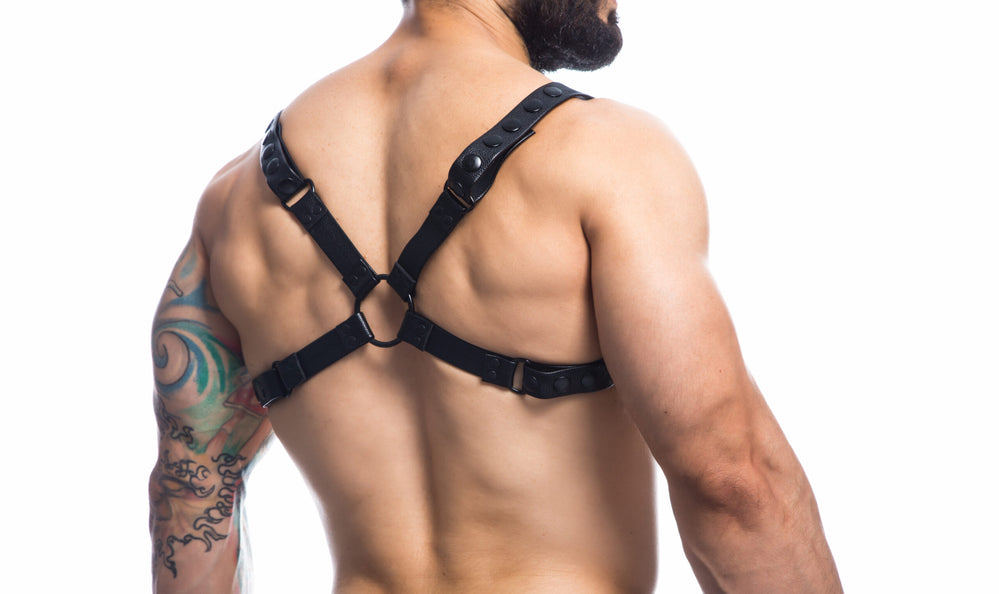 C4M H4RNESS Black Party Harness One Size Cut 4 Men