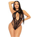 Leg Avenue Lace and Net Halter Teddy Leg Avenue