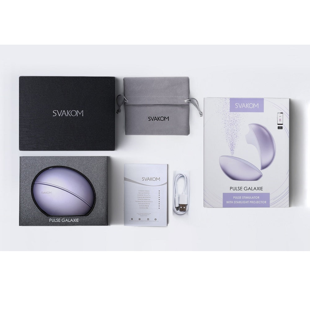 Svakom Galaxie Suction Vibrator with Mood Projector Metallic Lilac Svakom