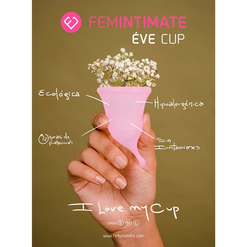 Femintimate Eve Menstrual Cup with Curved Stem Small Femintimate