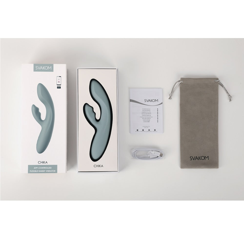 Svakom Chika App-Controlled Flexible Warming Rabbit Vibrator Svakom