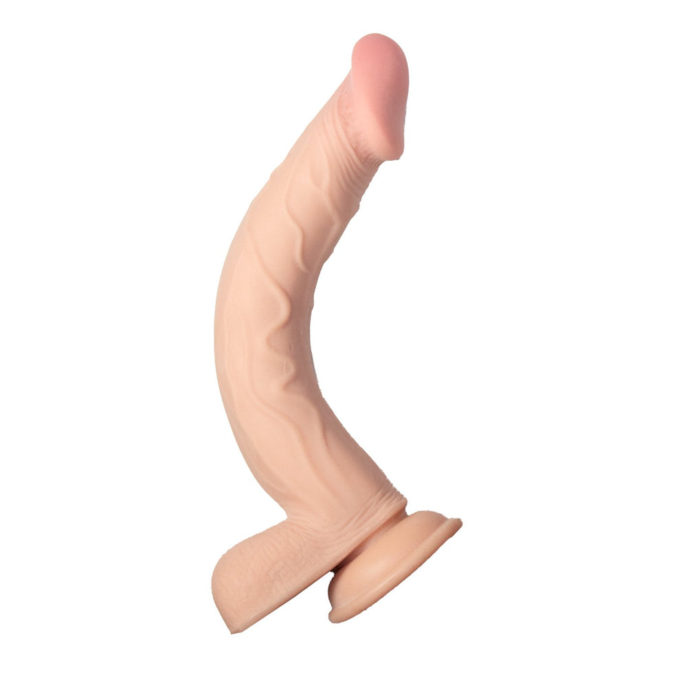 RealCocks Dual Layer Bendable Dildo 10 Inch Vanilla Nasstoys