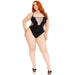 Leg Avenue Shredded Thong Bodysuit Black Plus Size Leg Avenue