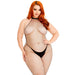 Leg Avenue Racer Neck Bodystocking Plus Size Leg Avenue