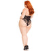 Leg Avenue Floral Lace Deep-V Teddy Plus Size Leg Avenue