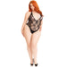 Leg Avenue Floral Lace Deep-V Teddy Plus Size Leg Avenue