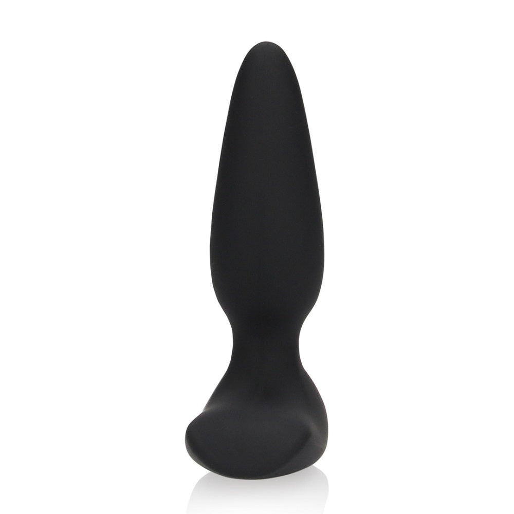 Smooth Vibrating Anal Plug with Remote Control Black Shots Toys