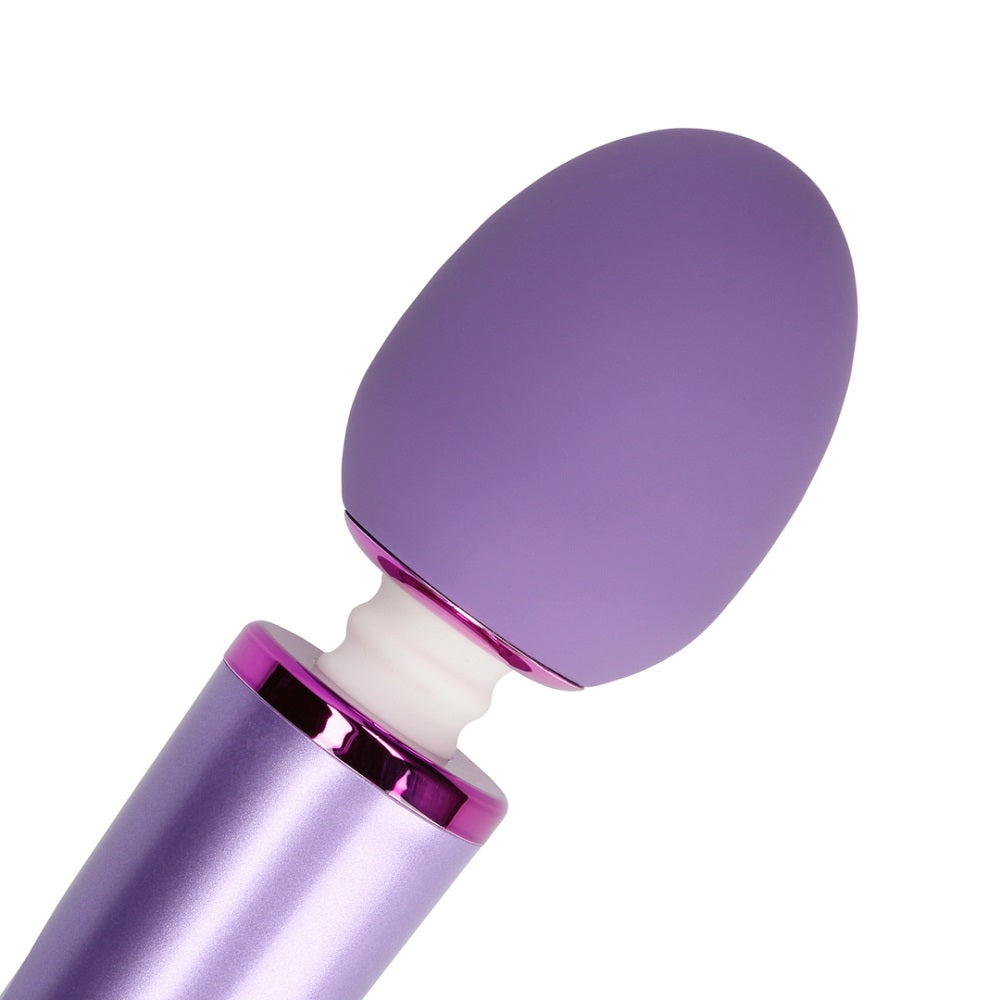 Rechargeable Wand Vibrator Metallic Purple Shots Toys