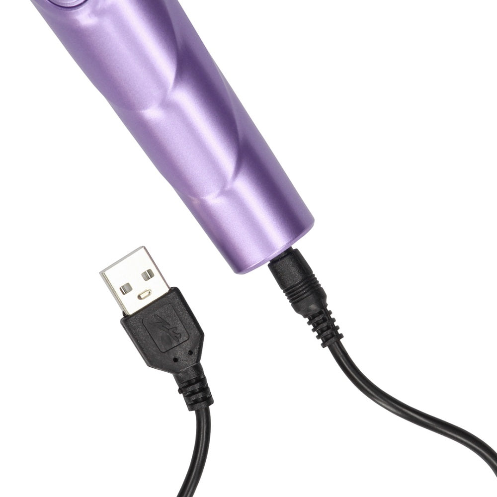 Rechargeable Wand Vibrator Metallic Purple Shots Toys