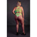 Cut Out Thong Bodysuit Neon Green Plus Size Shots Toys