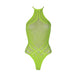 Halter Tie Neck Bodysuit Neon Green One Size Shots Toys