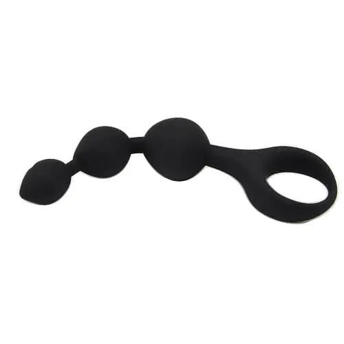 Loving Joy Triple Ripple Anal Beads-Black Loving Joy