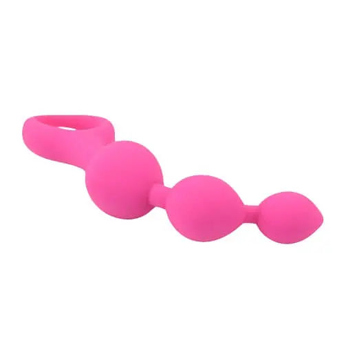 Loving Joy Triple Ripple Anal Beads-Pink Loving Joy