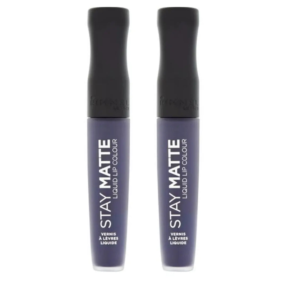 RIMMEL STAY MATTE LIQUID LIP COLOUR 830 BLUE IRIS ( SET OF 2 ) - The Beauty Store